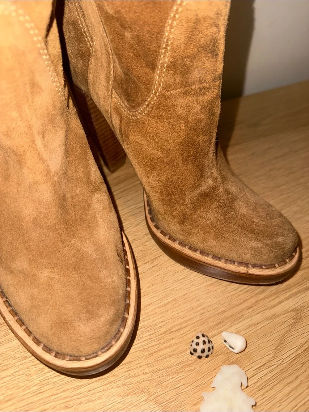 Michael Kors Suede Over-the-Knee Boots- Light Brown